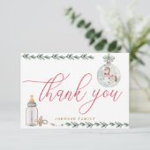 Merry Little Baby Shower Personalized  サンキューカード (スタンド正面)