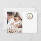 Merry Little Baby Shower Personalized  サンキューカード (裏面)