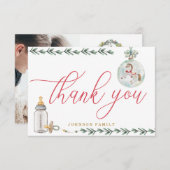 Merry Little Baby Shower Personalized  サンキューカード (正面/裏面)