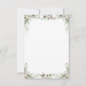 Merry Little Baby Shower Santa Clothesline サンキューカード (裏面)