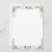 Merry Little Baby Shower Santa Clothesline 招待状 (裏面)