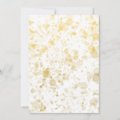 Merry Little Baby Shower Winter Botanical & Gold 招待状 (裏面)