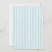 Merry Little Blue Bow Christmas Boy Baby Shower 招待状 (裏面)