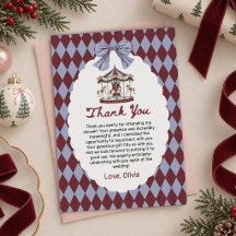 Merry Little Carousel Bow Christmas Baby Shower