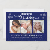 Merry Little Christmas, Baby First Collage Photos シーズンカード (正面)