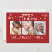 Merry Little Christmas, Baby First Collage Photos シーズンカード (正面)