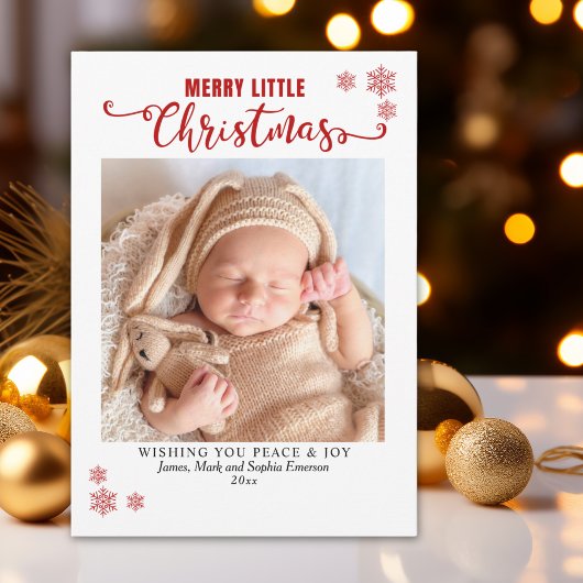 Merry Little Christmas, Baby First Photo シーズンカード