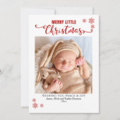 Merry Little Christmas, Baby First Photo シーズンカード (正面)
