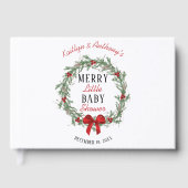 Merry Little Christmas Baby Shower ゲストブック (正面)