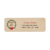 Merry Little Christmas Baby Shower ラベル (正面)