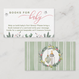 Merry Little Christmas Baby Shower Books for Baby エンクロージャーカード