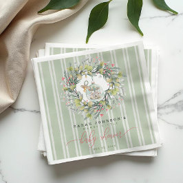 Merry Little Christmas Baby Shower Paper Napkin スタンダードカクテルナプキン