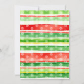 Merry Little Christmas Baby shower red, green bow 招待状 (裏面)