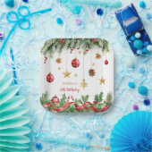 Merry Little Christmas Birthday ペーパープレート (パーティー)