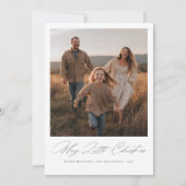 Merry Little Christmas Dark Muted Photo Card シーズンカード (正面)