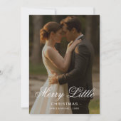 Merry Little Christmas Elegant Couple Card シーズンカード (正面)