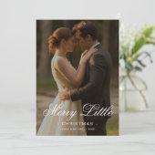 Merry Little Christmas Elegant Couple Card シーズンカード (スタンド正面)