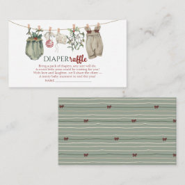 Merry Little Christmas Girl Clothes Diaper Raffle エンクロージャーカード