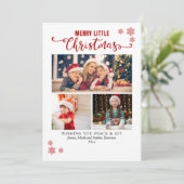 Merry Little Christmas, Kids Collage 3 Photos シーズンカード (スタンド正面)