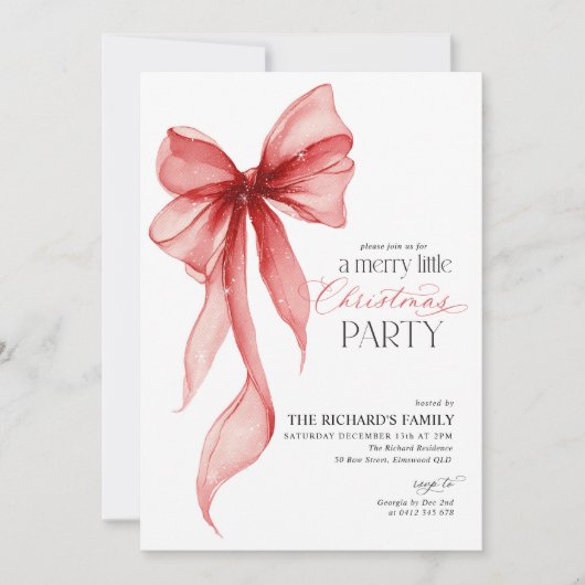 Merry Little Christmas Party  招待状 (正面)