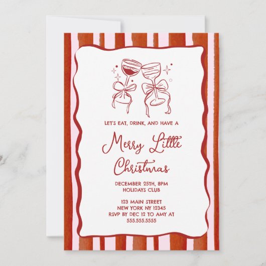 Merry little Christmas Party Invitation 招待状 (正面)