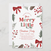 Merry Little Christmas Party Invitation 招待状 (正面)
