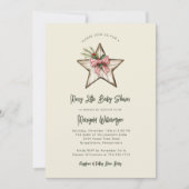Merry Little Christmas Rustic Baby Shower  Invitat 招待状 (正面)