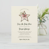 Merry Little Christmas Rustic Baby Shower  Invitat 招待状 (スタンド正面)