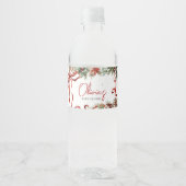 Merry Little Christmas Santa Baby Shower ペットボトルラベル (正面)