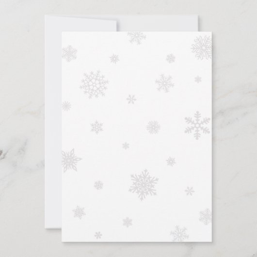 Merry Little Christmas Tree Baby Shower 招待状 (裏面)