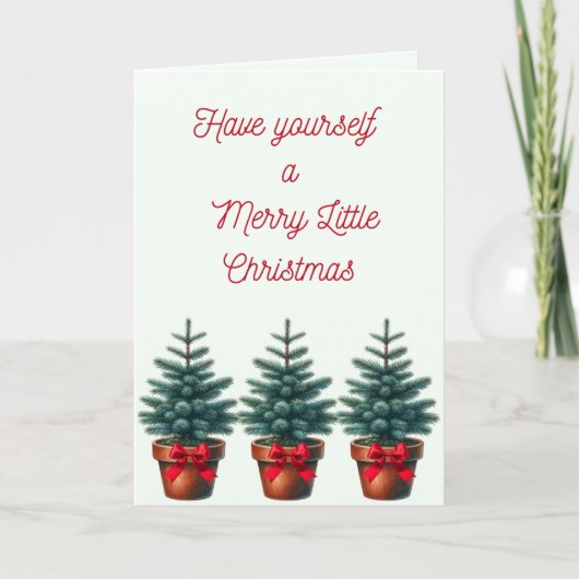 Merry Little Christmas Tree Card カード (正面)
