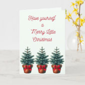 Merry Little Christmas Tree Card カード (黄色い花)