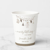 Merry Little Christmas Winter Baby Shower 紙コップ (裏面)