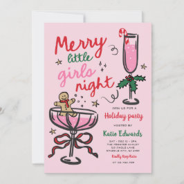 Merry Little Girls Night Christmas Cocktail Party 招待状