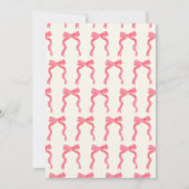 Merry Little Girls Night Invitation | Pink Red Bow 招待状 (裏面)