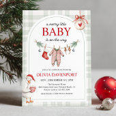 Merry Little Goose Storybook Christmas Baby Shower 招待状
