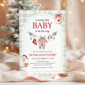 Merry Little Goose Storybook Christmas Baby Shower 招待状