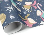 Merry Little Mice- Christmas- Wrapping Paper Roll ラッピングペーパー (ロールコーナー)