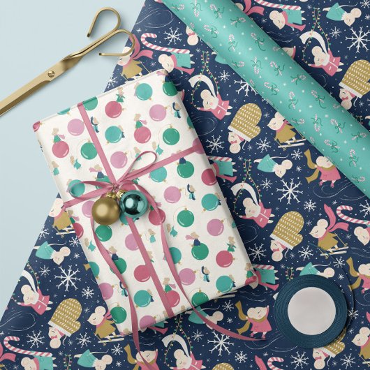 Merry Little Mice- Christmas Wrapping Paper Trio 2 ラッピングペーパーシート