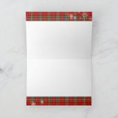 Merry Little Red Bow Christmas Plaid  カード (内部)