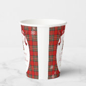 Merry Little Red Bow Christmas Plaid  紙コップ (右)