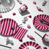 Merry little red stripe Christmas Party Cups 紙コップ