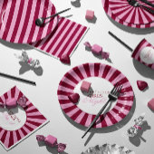 Merry little red stripe Christmas Party Napkin スタンダードカクテルナプキン