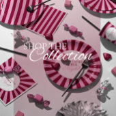 Merry little red stripe Christmas Party Napkin スタンダードカクテルナプキン