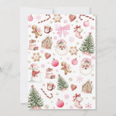 Merry Little Retro Christmas Santa Baby Shower 招待状 (裏面)