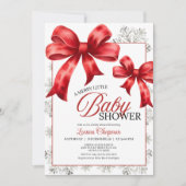 Merry little Snowy Winter Baby Shower Invitation  招待状 (正面)