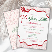 Merry Little Whimsical Friendsmas Christmas Party 招待状