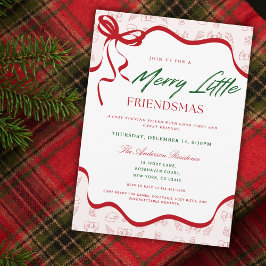 Merry Little Whimsical Friendsmas Christmas Party 招待状