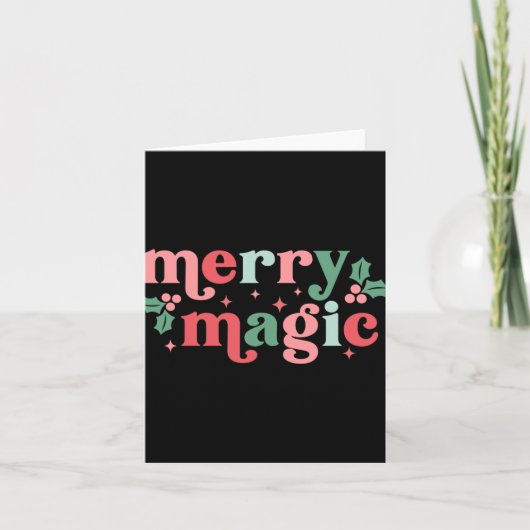 Merry Magic Colorful Holiday Tygraphy カード (正面)