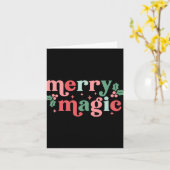 Merry Magic Colorful Holiday Tygraphy カード (黄色い花)